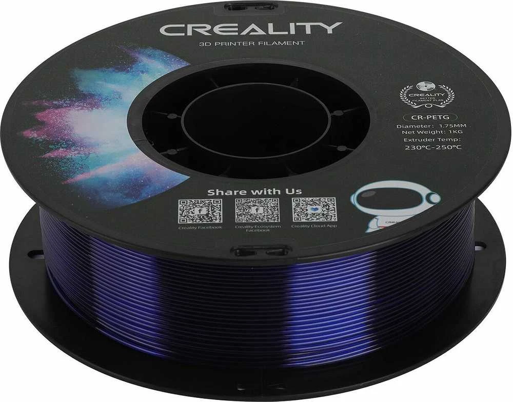Creality CR-PETG - 1.75mm - 1kg - Skaidriai mėlynas