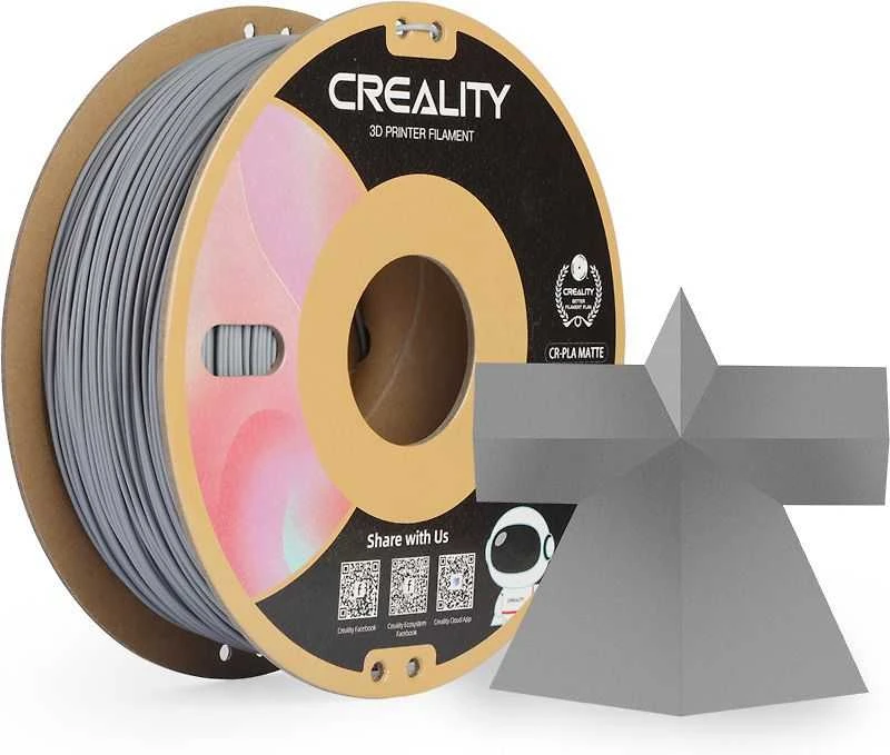 Creality CR-PLA Matte - 1.75mm - 1kg - Matinė pilka