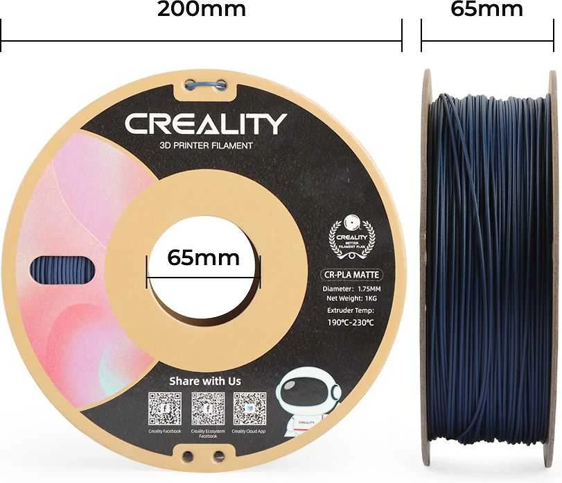 Creality CR-PLA Matte - 1.75mm - 1kg - Navy Mėlyna