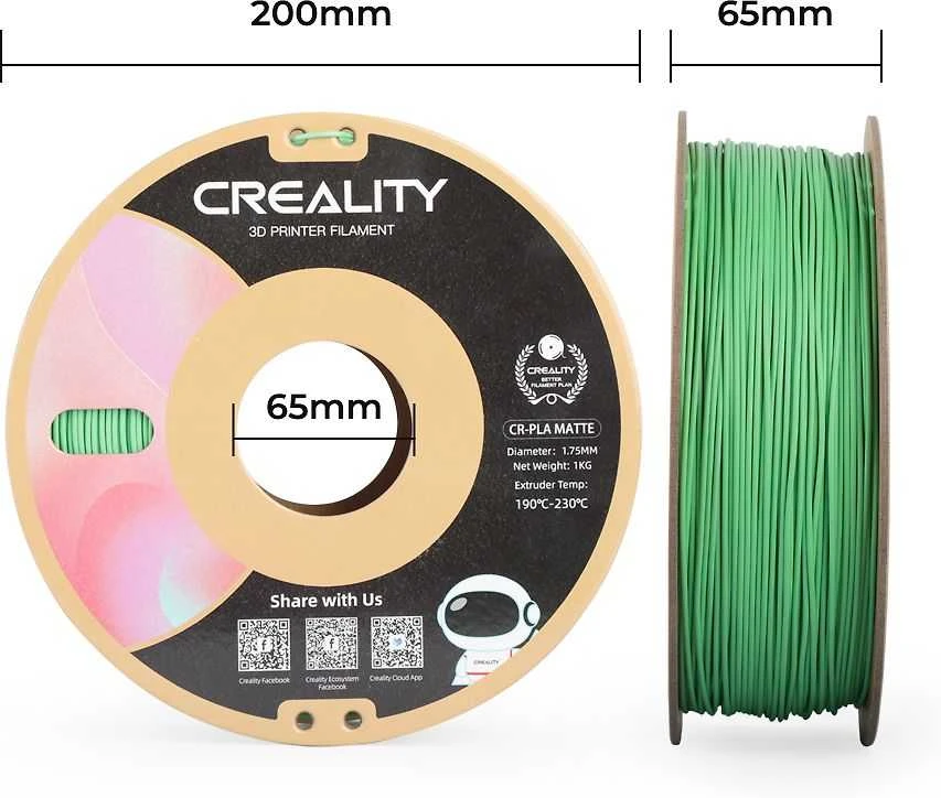 Creality CR-PLA Matte - 1.75mm - 1kg - Avocado Žalias