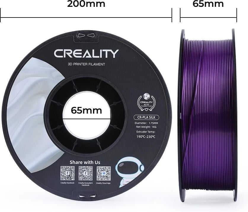 Creality CR-PLA Silk - 1.75mm - 1kg - Violetinis