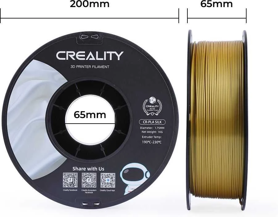 Creality CR-PLA Silk - 1.75mm - 1kg - Auksinis