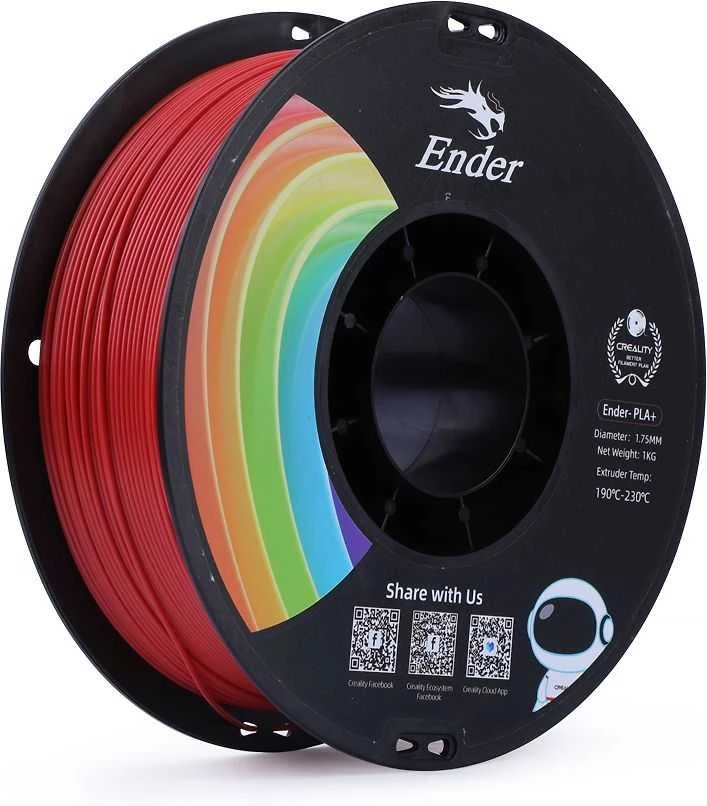 Creality Ender - PLA+ - 1.75mm - 1kg - Raudonas