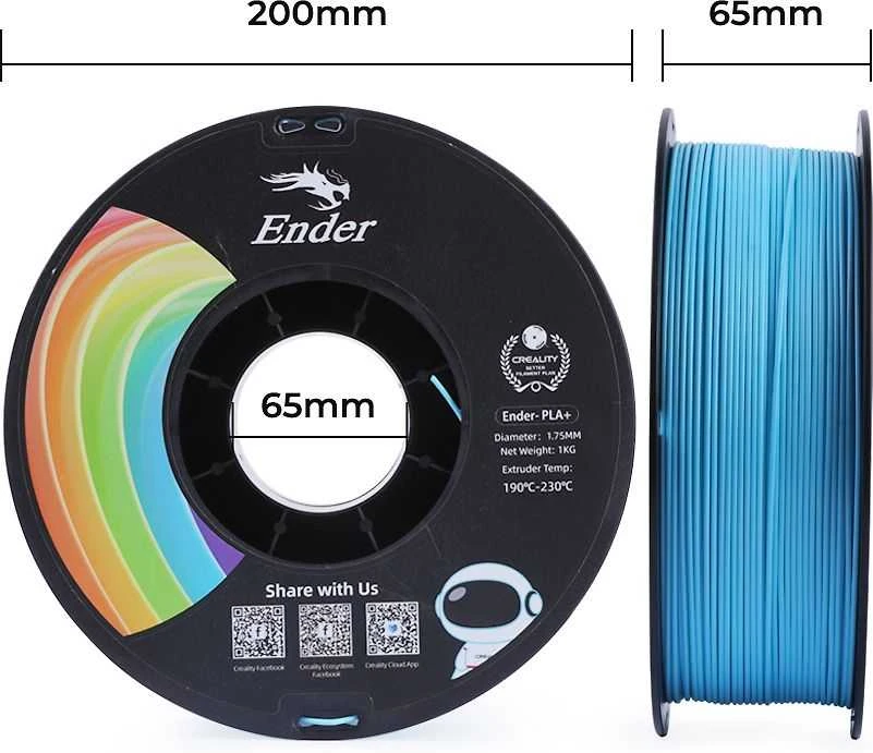 Creality Ender - PLA+ - 1.75mm - 1kg - Mėlynas