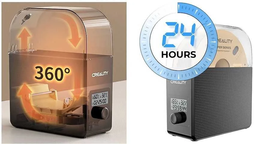3D plastiko džiovintuvas 2.0 reguliuojama temperatūra 45℃-65℃ CREALITY