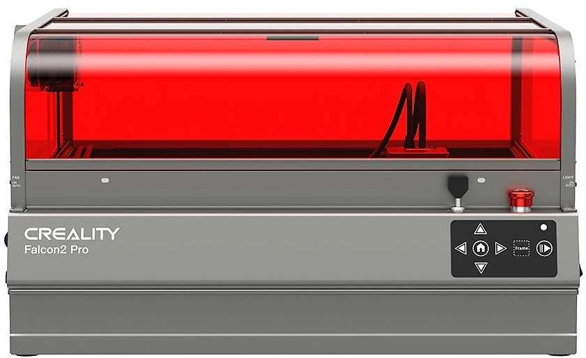 Creality Falcon 2 Pro su apsauginiu gaubtu
