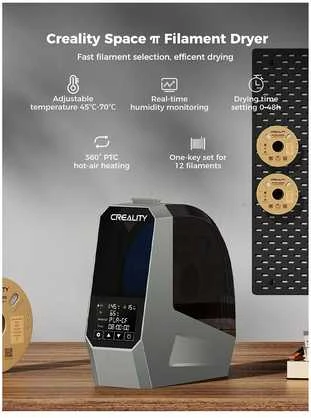 3D plastiko džiovintuvas 45℃-70℃ Space Pi CREALITY