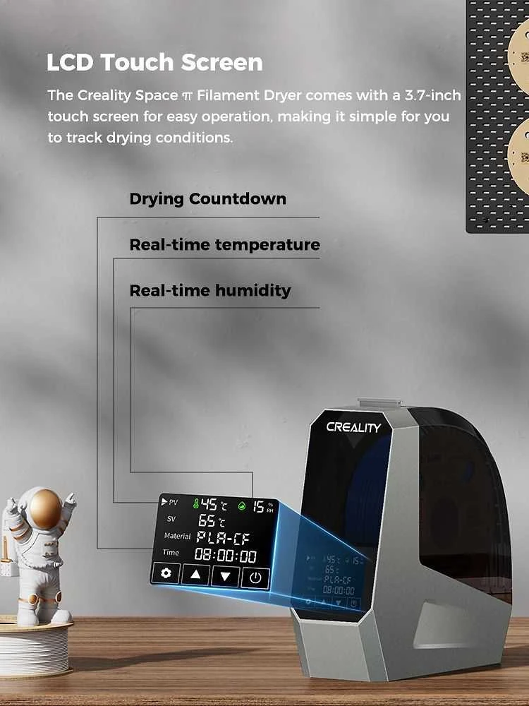 3D plastiko džiovintuvas 45℃-70℃ Space Pi CREALITY