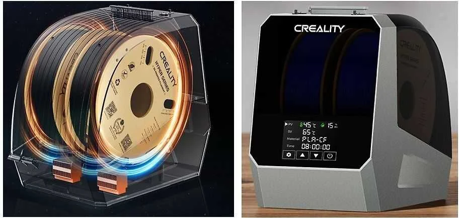 3D plastiko džiovintuvas 2 ritėms 45℃-70℃ Space Pi CREALITY