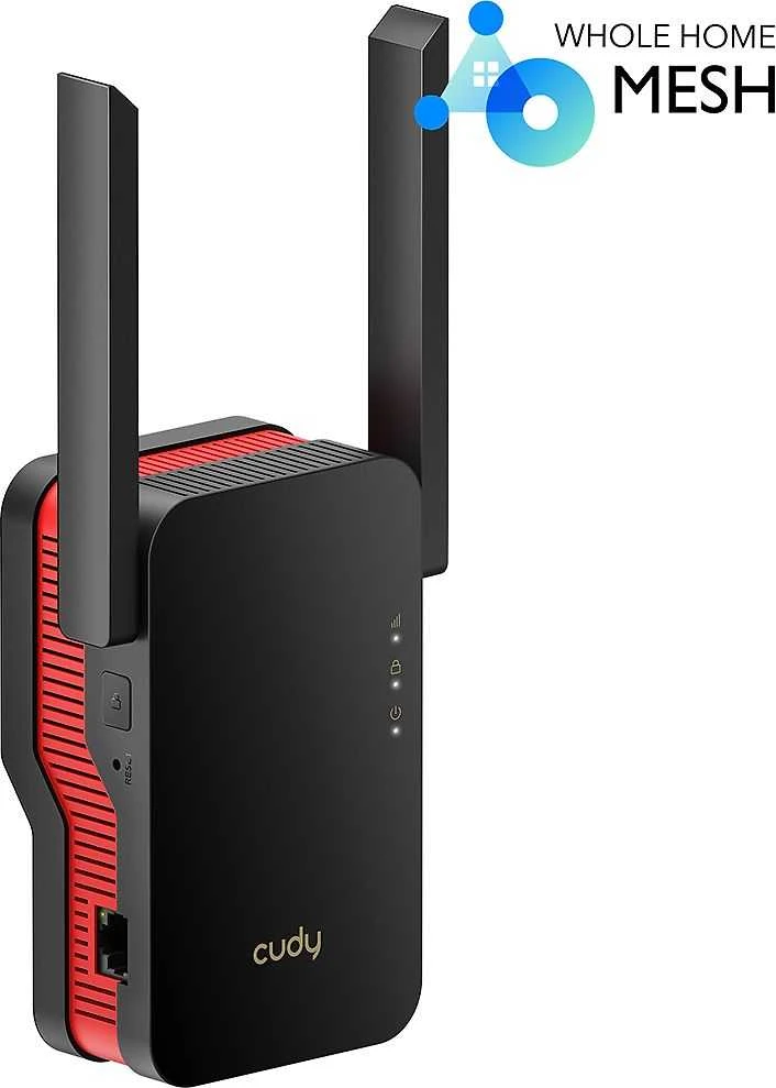 Wi-Fi Stiprintuvas - Cudy RE3000 2400-5000 MHz 574/2402 Mbit/s Raudonas/Juodas