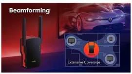 Wi-Fi Stiprintuvas - Cudy RE3000 2400-5000 MHz 574/2402 Mbit/s Raudonas/Juodas