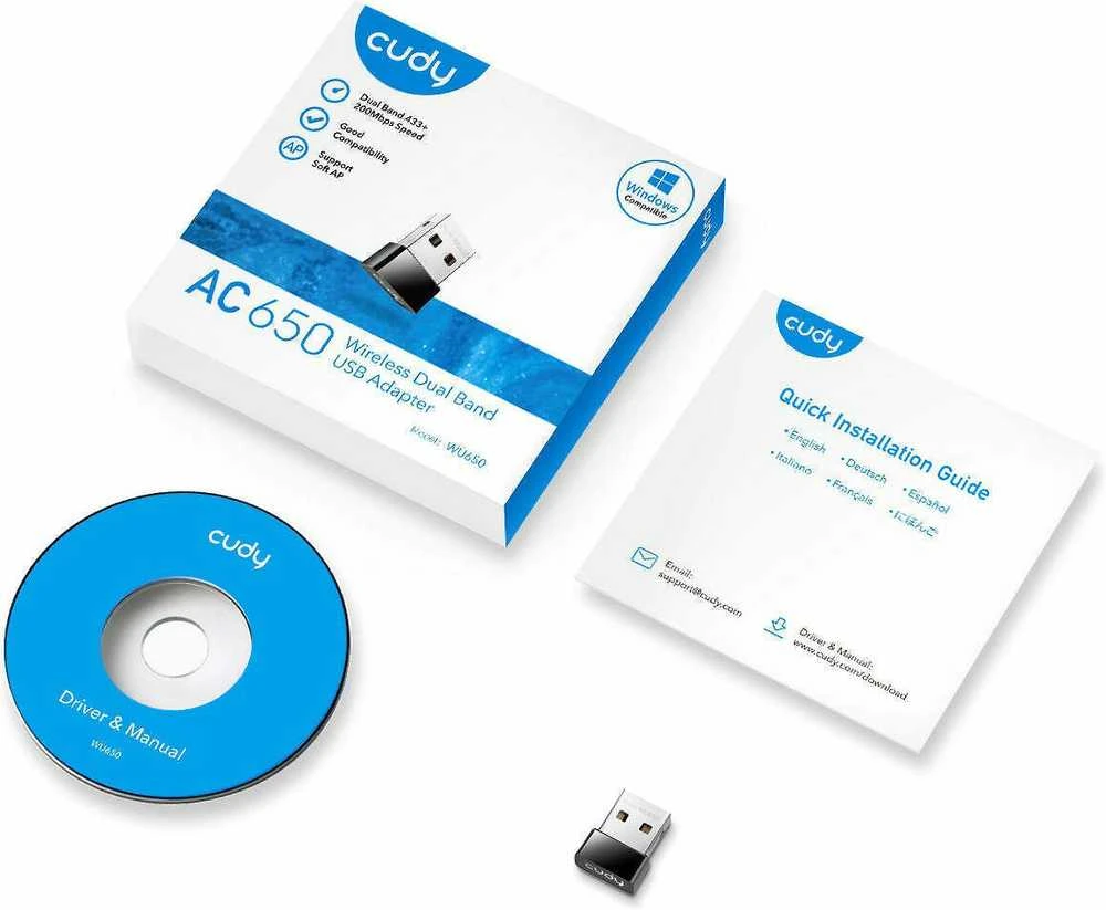 Tinklo Plokštė - Cudy WU650 WLAN 433 Mbit/s