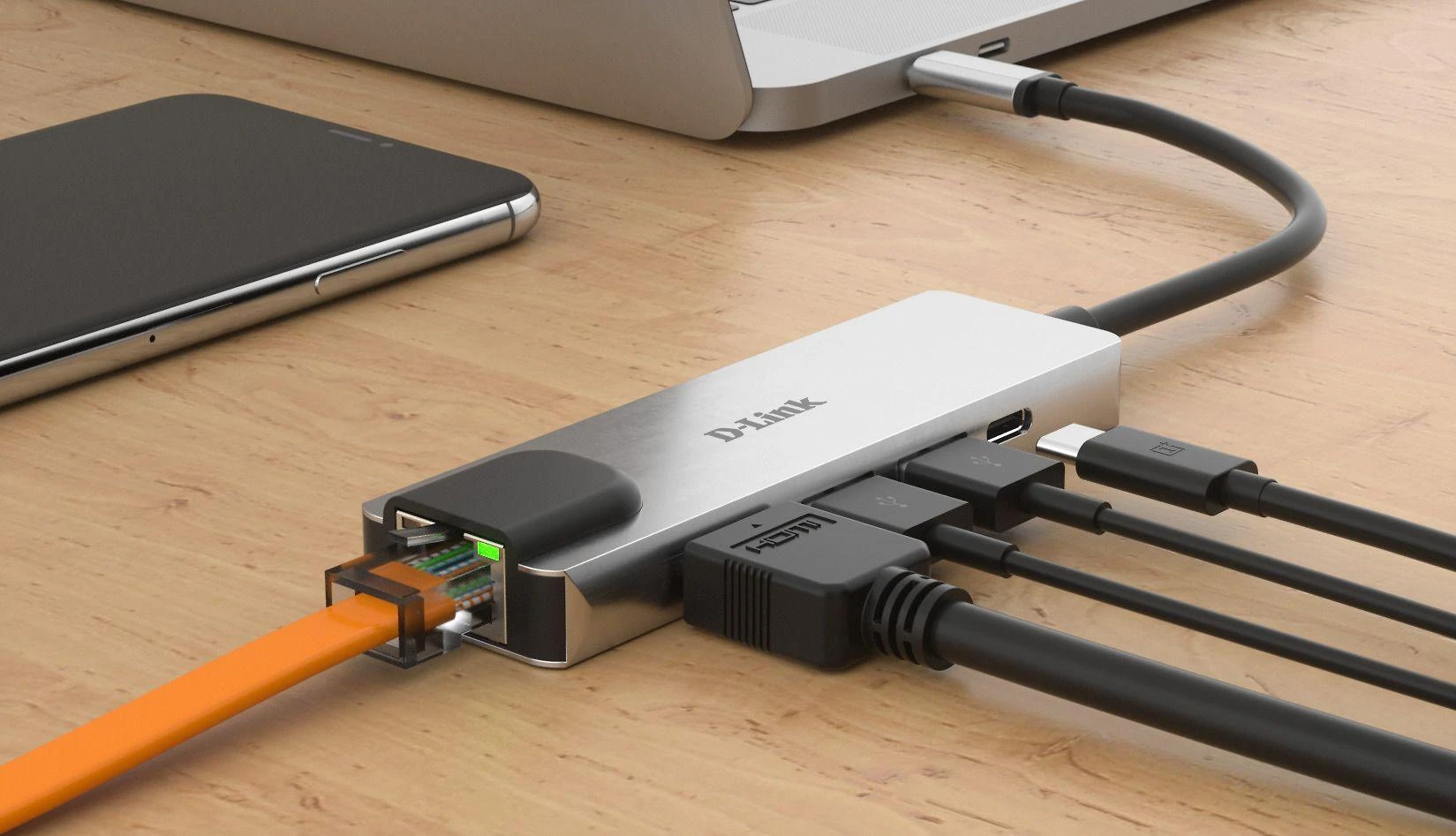 D-LINK USB-C 5-en-1 HDMI įkrovimas