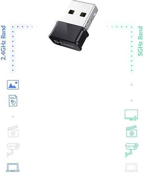 D-Link DWA-181 tinklo plokštė WLAN