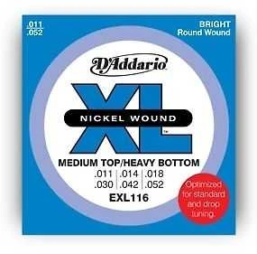 Stygos elektrinei gitarai D'Addario EXL116 .011