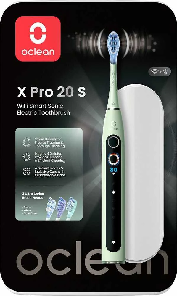 Oclean X Pro 20 S žalias šepetėlis su ekranu