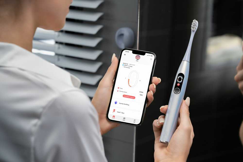 Oclean X Pro Digital S Elektrinis dantų šepetėlis, Rožinis aprašymas - Prekės nuotrauka