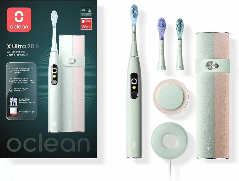 Oclean Elektrinis dantų šepetėlis X Ultra 20 S Žalias