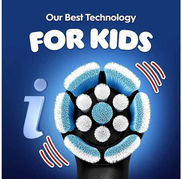 „Oral B-iO Kids“ elektrinis dantų šepetėlis „Marvel Spiderman“ – juodas