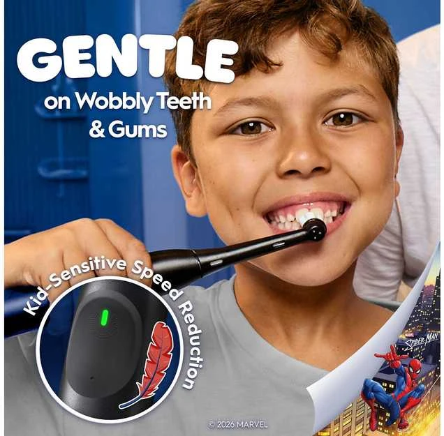 „Oral B-iO Kids“ elektrinis dantų šepetėlis „Marvel Spiderman“ – juodas