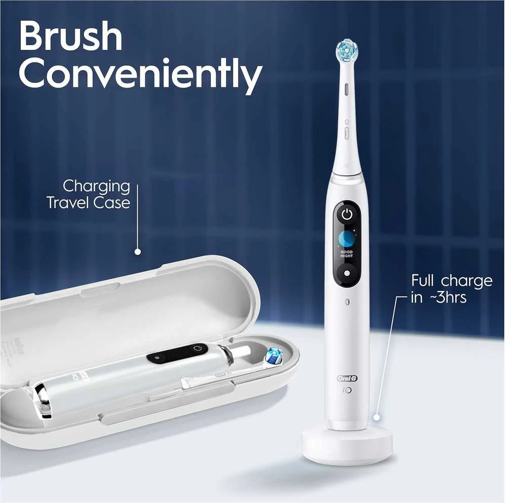 „Oral B iO9S“ elektrinis dantų šepetėlis, baltas, alabasteris