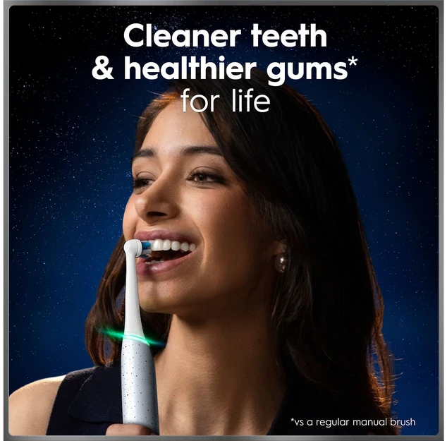 „Oral-B iO10“ elektrinis dantų šepetėlis – baltas – 1 šepetėlio galvutė, kelioninis įkrovimo dėklas