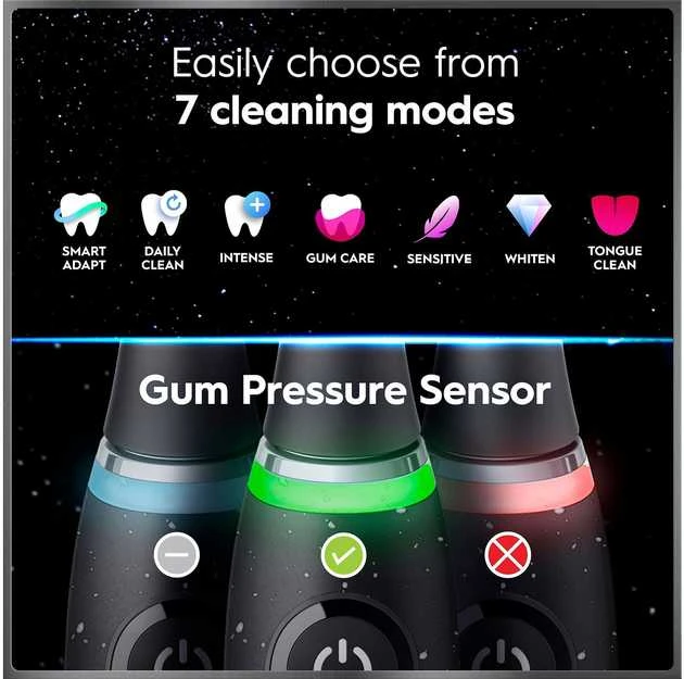 „Oral B“ – „iO 10“ elektrinis dantų šepetėlis – kosminės juodos spalvos – 1 šepetėlio galvutė, kelioninis įkrovimo dėklas