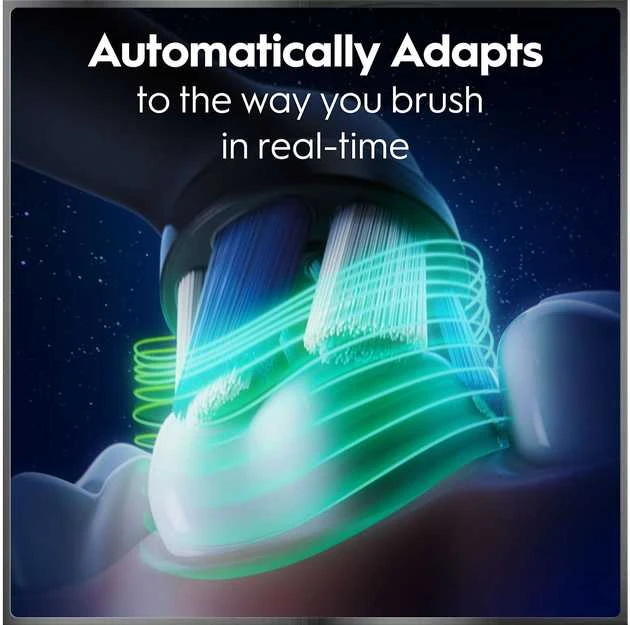„Oral B“ – „iO 10“ elektrinis dantų šepetėlis – kosminės juodos spalvos – 1 šepetėlio galvutė, kelioninis įkrovimo dėklas