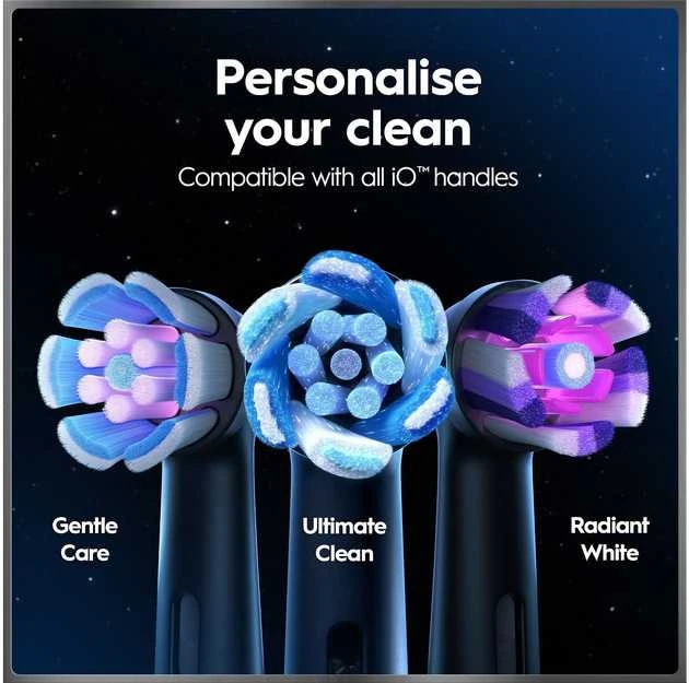„Oral B“ – „iO 10“ elektrinis dantų šepetėlis – kosminės juodos spalvos – 1 šepetėlio galvutė, kelioninis įkrovimo dėklas