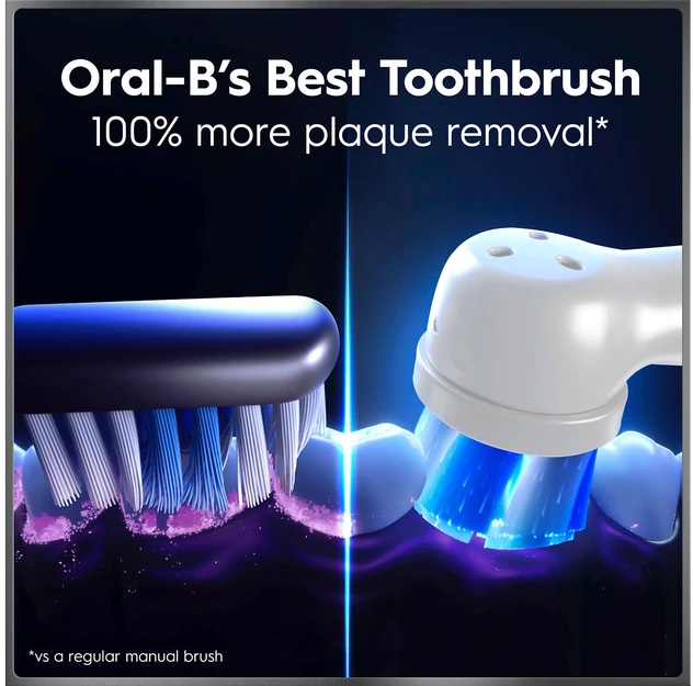 „Oral-B iO10“ elektrinis dantų šepetėlis – baltas – 1 šepetėlio galvutė, kelioninis įkrovimo dėklas