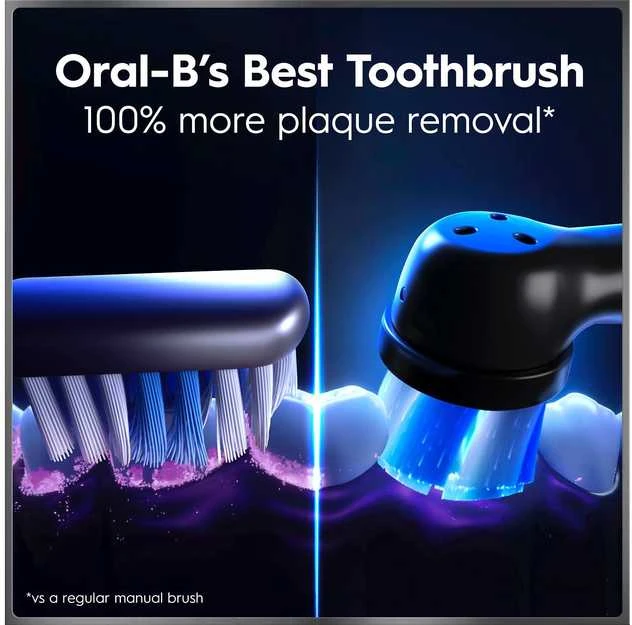 „Oral B“ – „iO 10“ elektrinis dantų šepetėlis – kosminės juodos spalvos – 1 šepetėlio galvutė, kelioninis įkrovimo dėklas