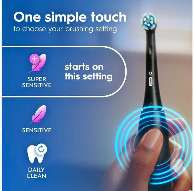 Braun Oral-B IO Series 2 Night Juodas/Calm Rožinė su 2 brush galvutės (016704)