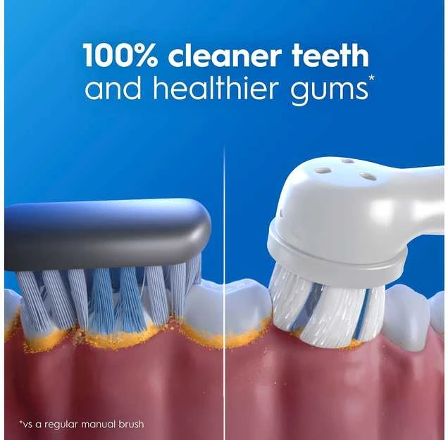 Oral-B iO3 šepetėlio valymo efektyvumo palyginimas
