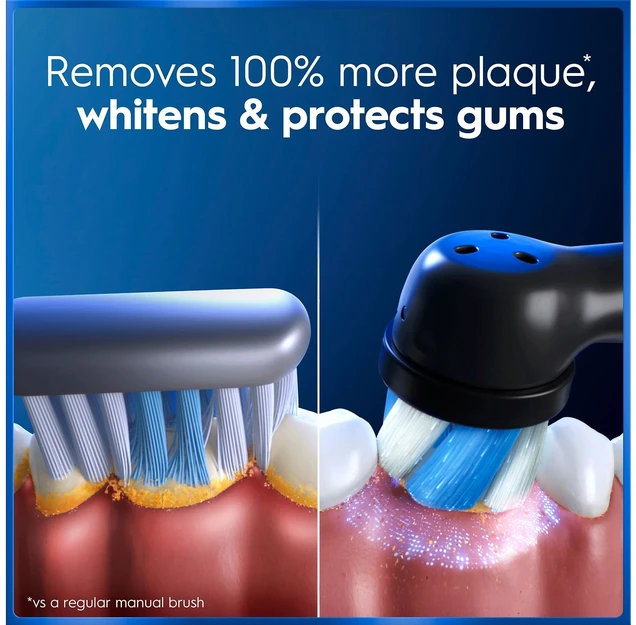 Oral-B iO5 valymo efektyvumo palyginimas