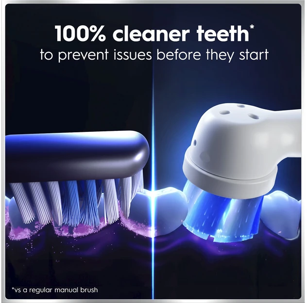 Oral-B iO6 valymo efektyvumo palyginimas