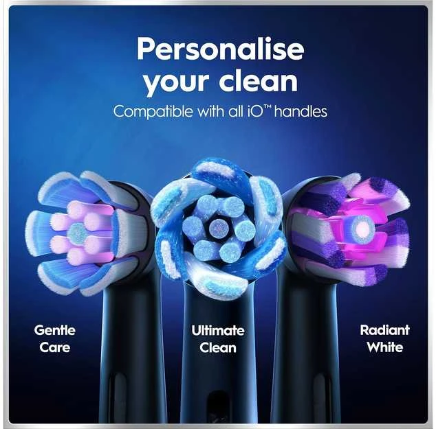 Braun „Oral B iO6“ elektrinis dantų šepetėlis – juodas – 2 šepetėlių galvutės, aukščiausios kokybės kelioninis dėklas