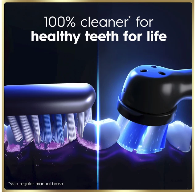 Dantų šepetėlis Oral-B iO9 sähköhammasharja, musta + lataava matkakotelo