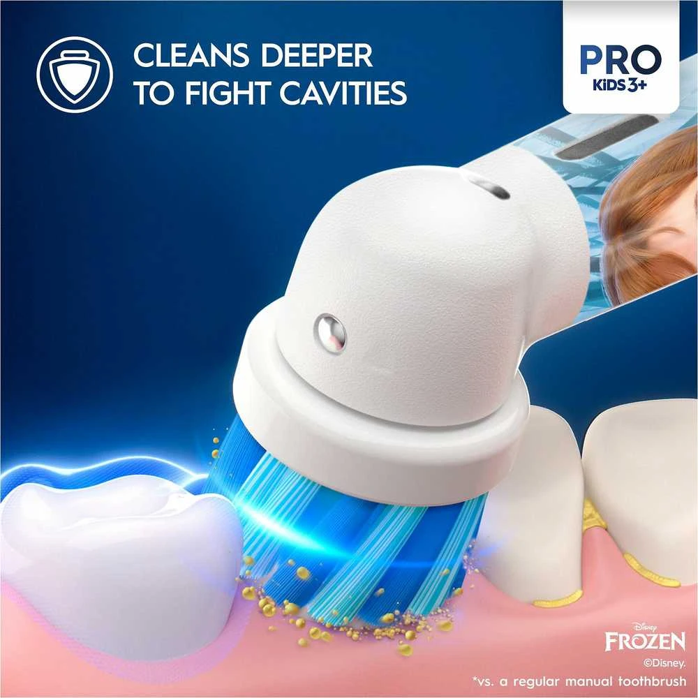 Oral-B Kids šepetėlio galvutė veiksmo metu