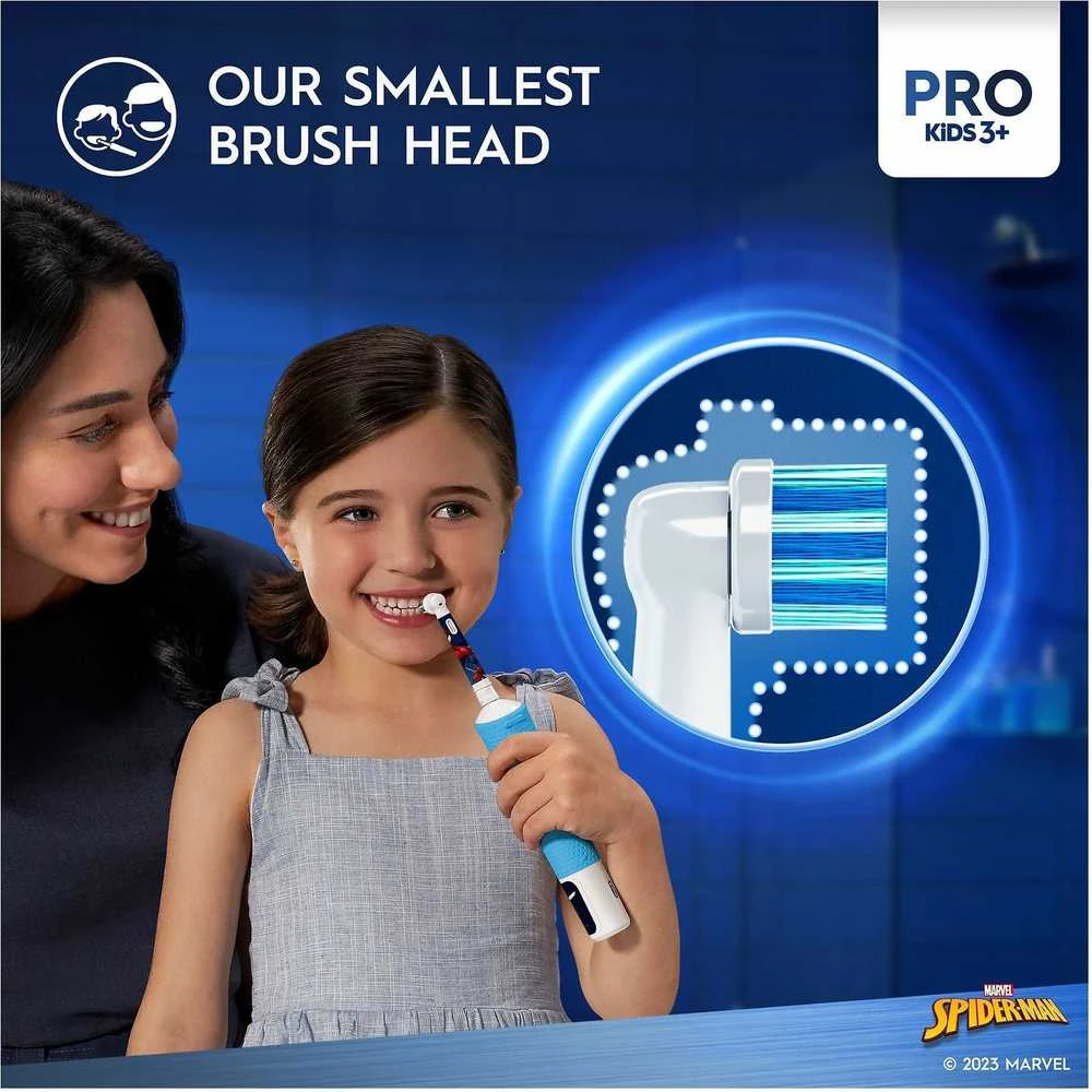Dantų šepetėlis Oral-B Vitality Pro D103 Kids 3+ Spiderman + etui mėlyna
