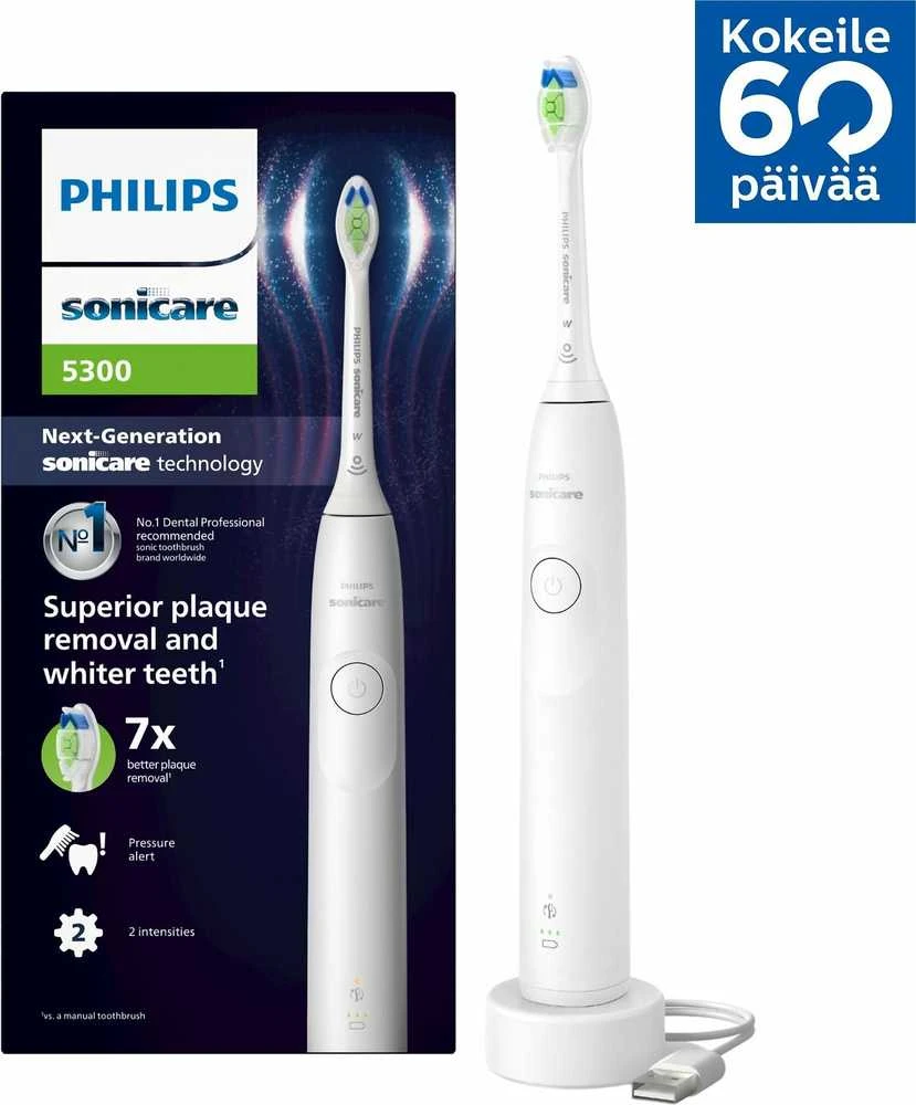 Elektrinis dantų šepetėlis Philips Sonicare Series 5300 HX7108/01, Baltas