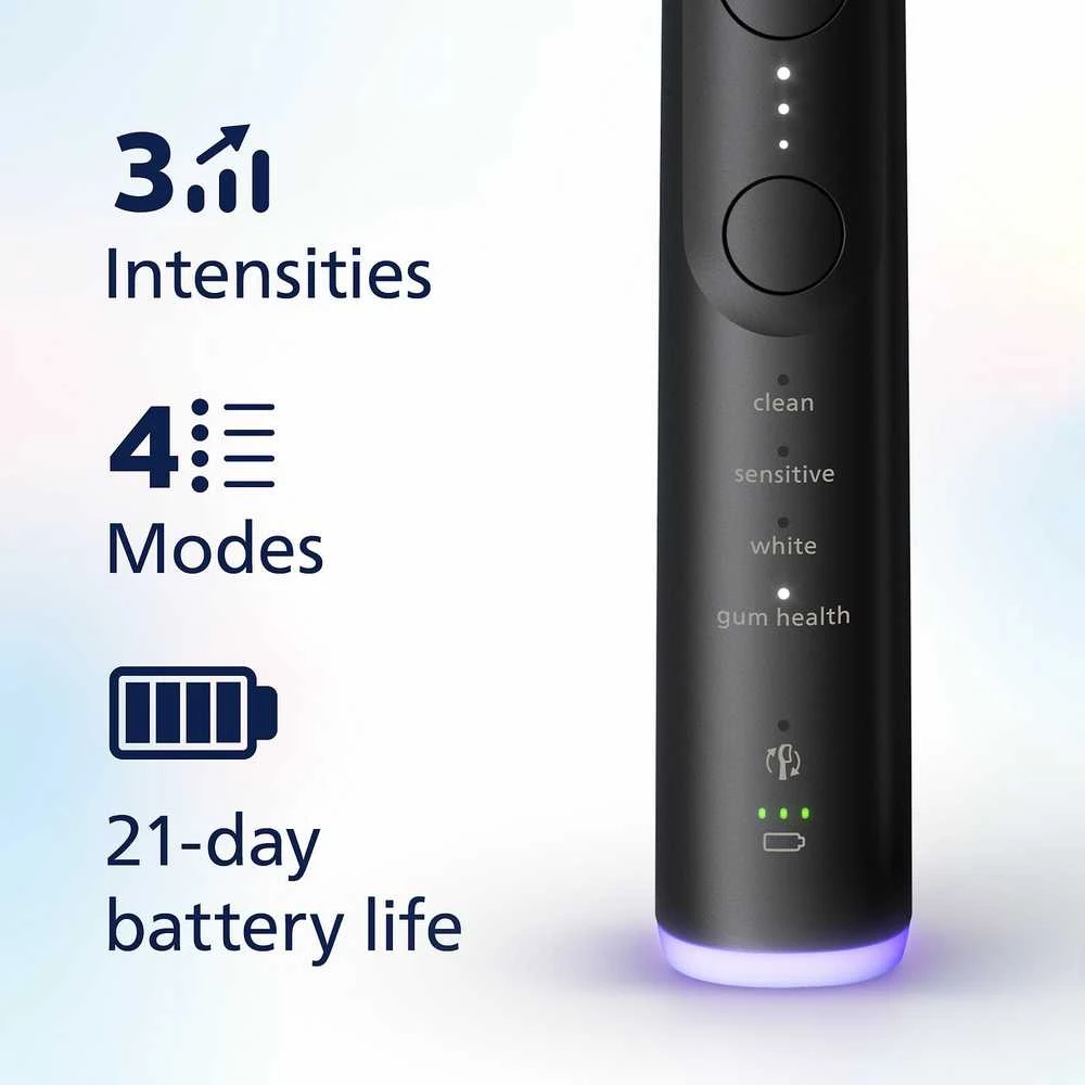 Philips Sonicare 7100 režimų ir baterijos indikatoriai