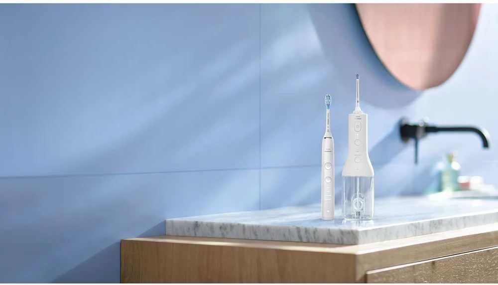 Elektrinis dantų šepetėlis Philips Sonicare Cordless Power Flosser „DiamondClean 9000“  HX3886/41