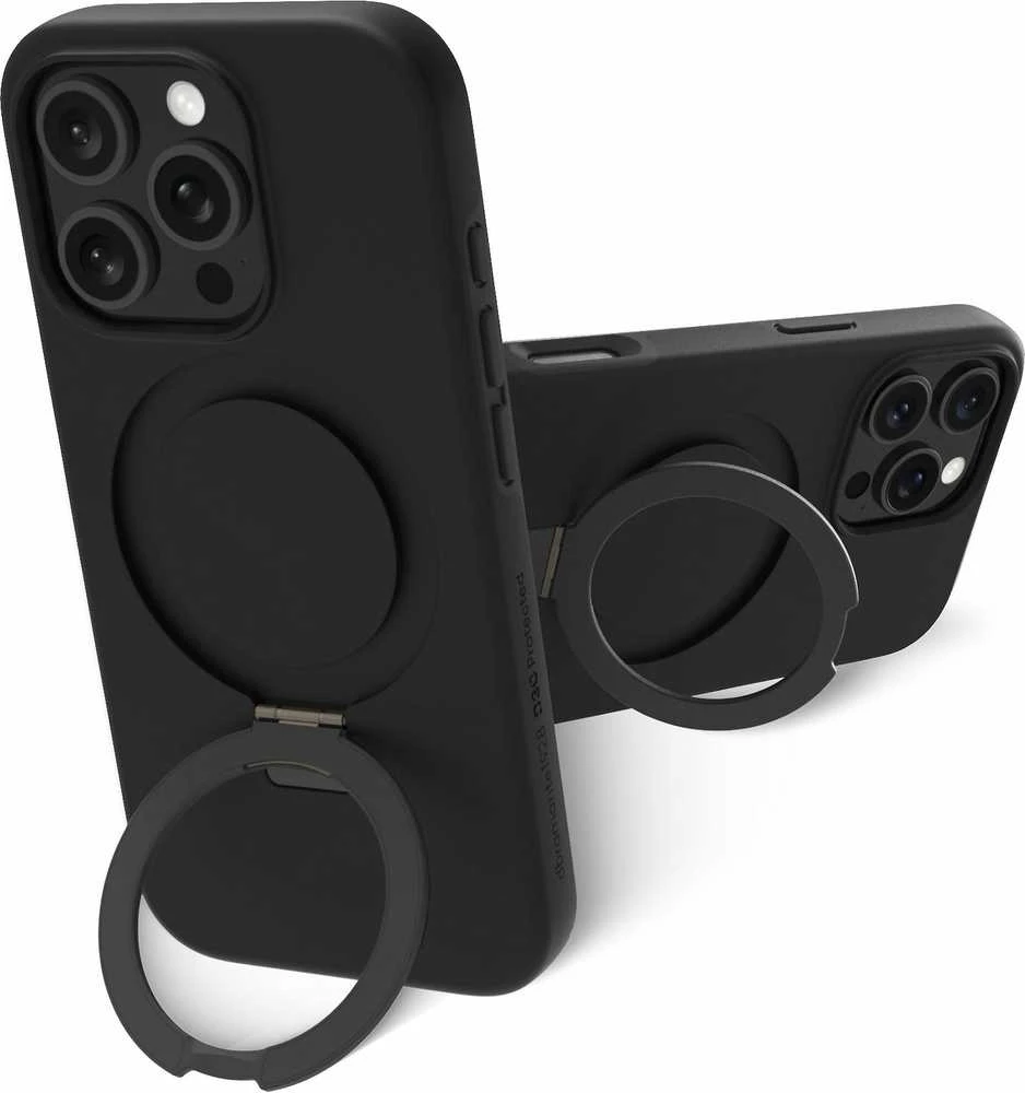 dbramante dbramante1928 Iceland Ultra D3O MS Kick - apsauginis dėklas su stovu iPhone 16 Pro, suderinamas su MagSafe (juodas)