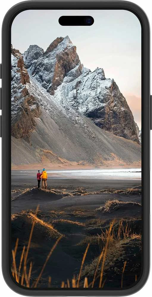 dbramante dbramante1928 Iceland Ultra D3O MS Kick - apsauginis dėklas su stovu iPhone 16, suderinamas su MagSafe (juodas)