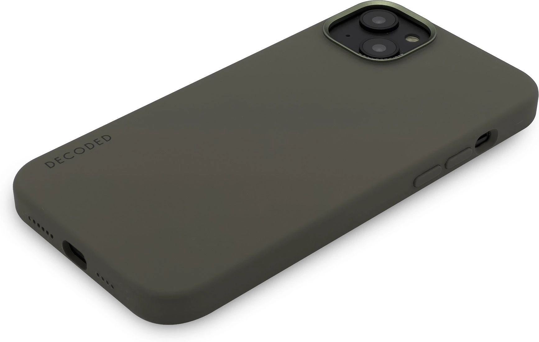 Dėklas „Decoded“ silikoninis galinis dangtelis, alyvuogių spalvos – iPhone 14 Plus