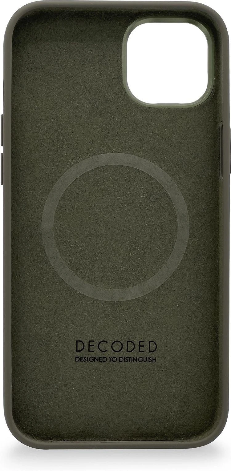 Dėklas „Decoded“ silikoninis galinis dangtelis, alyvuogių spalvos – iPhone 14 Plus