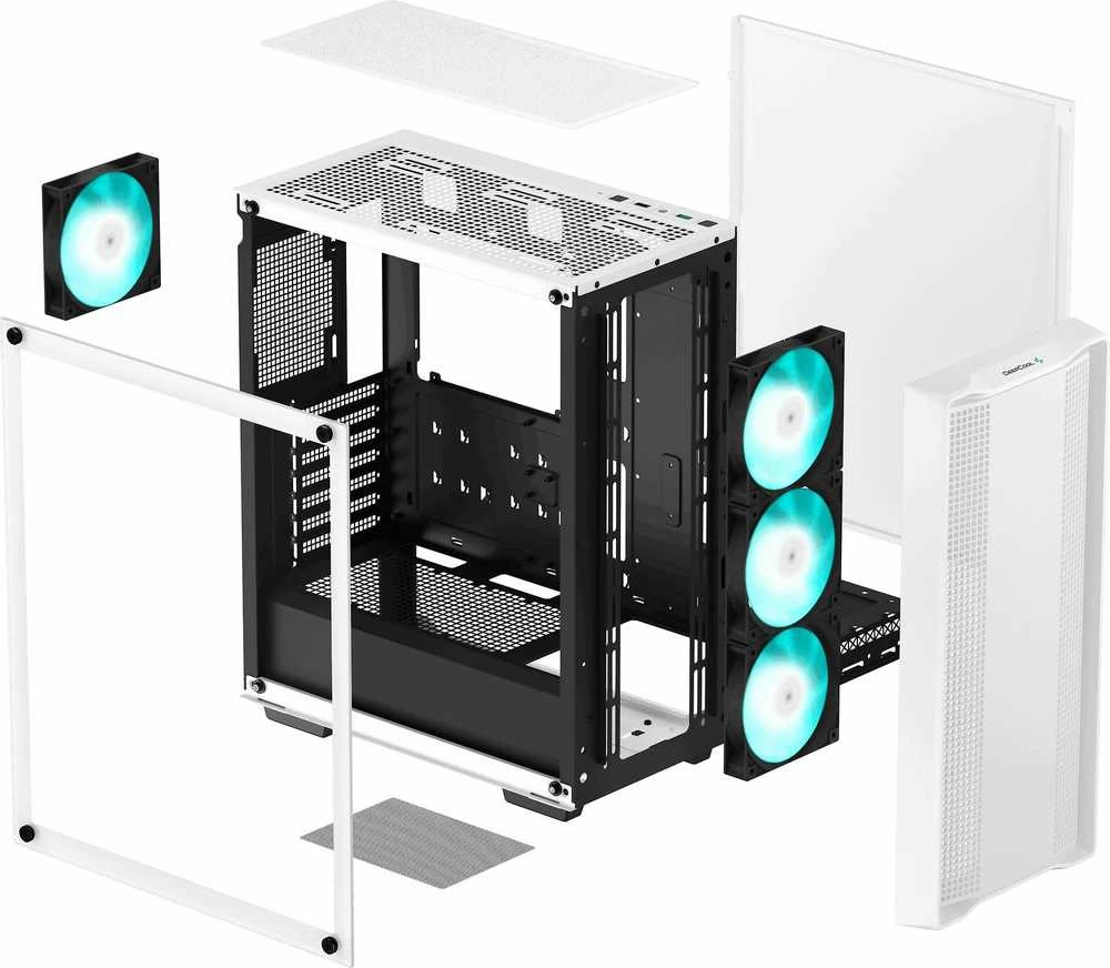 Kompiuterio korpusas Deepcool CC560 V2 | Baltas | Mid Tower | Be maitinimo šaltinio | ATX