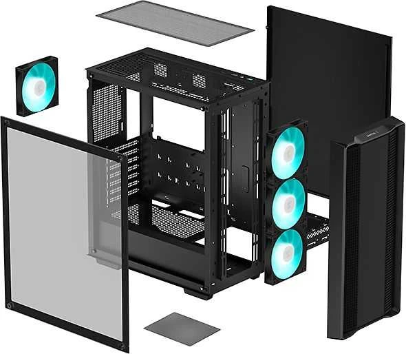 Deepcool | Korpusas | CC560 V2 | Juodas | Vidutinio dydžio bokštas | ATX PS2