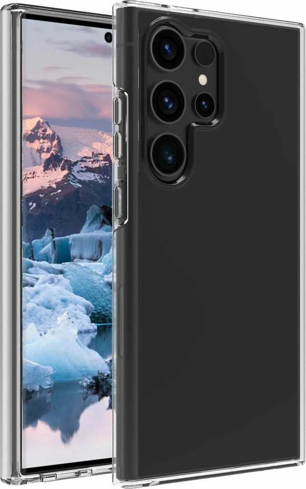 Skaidrus „Samsung Galaxy S24 Ultra Iceland Pro“ dėklas, pagamintas „Dbramante1928 Transparent“.