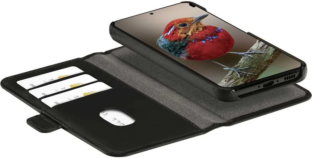 Dėklas Dbramante1928 Lynge, lompakko- ja suojakotelo, Samsung Galaxy S23 FE, musta